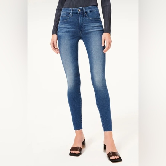 Good American GOOD WAIST SKINNY‎ JEANS blue867 - Picture 4 of 16